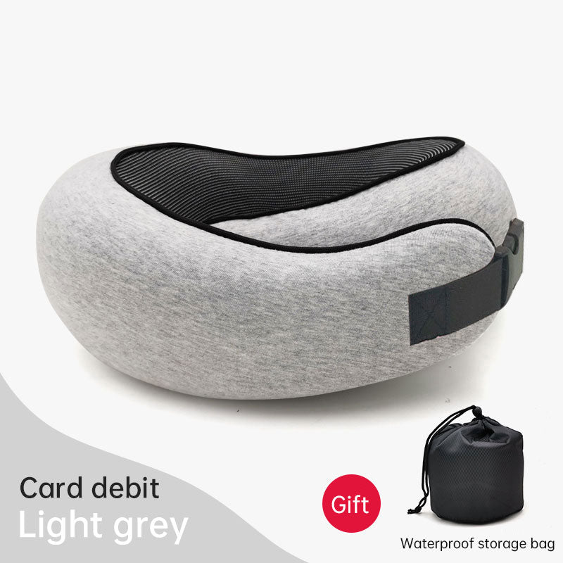 Memory Foam Neck Pillow Cervical Vertebra Travel Portable Noon Break Aircraft U Type Of Pillow Sleep Camping Pillow Carry Bag - Korvel