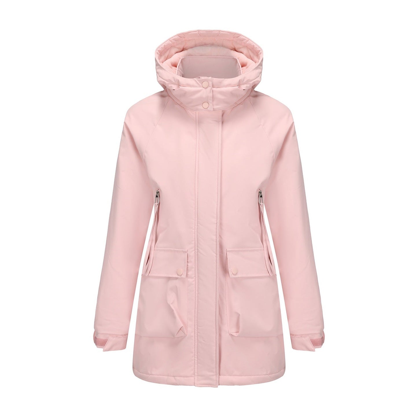 Parka acolchada de forro polar impermeable premium para mujeres