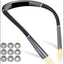 Night reading LED lighting book light USB charging tri color folding double head neck hanging reading light - Korvel