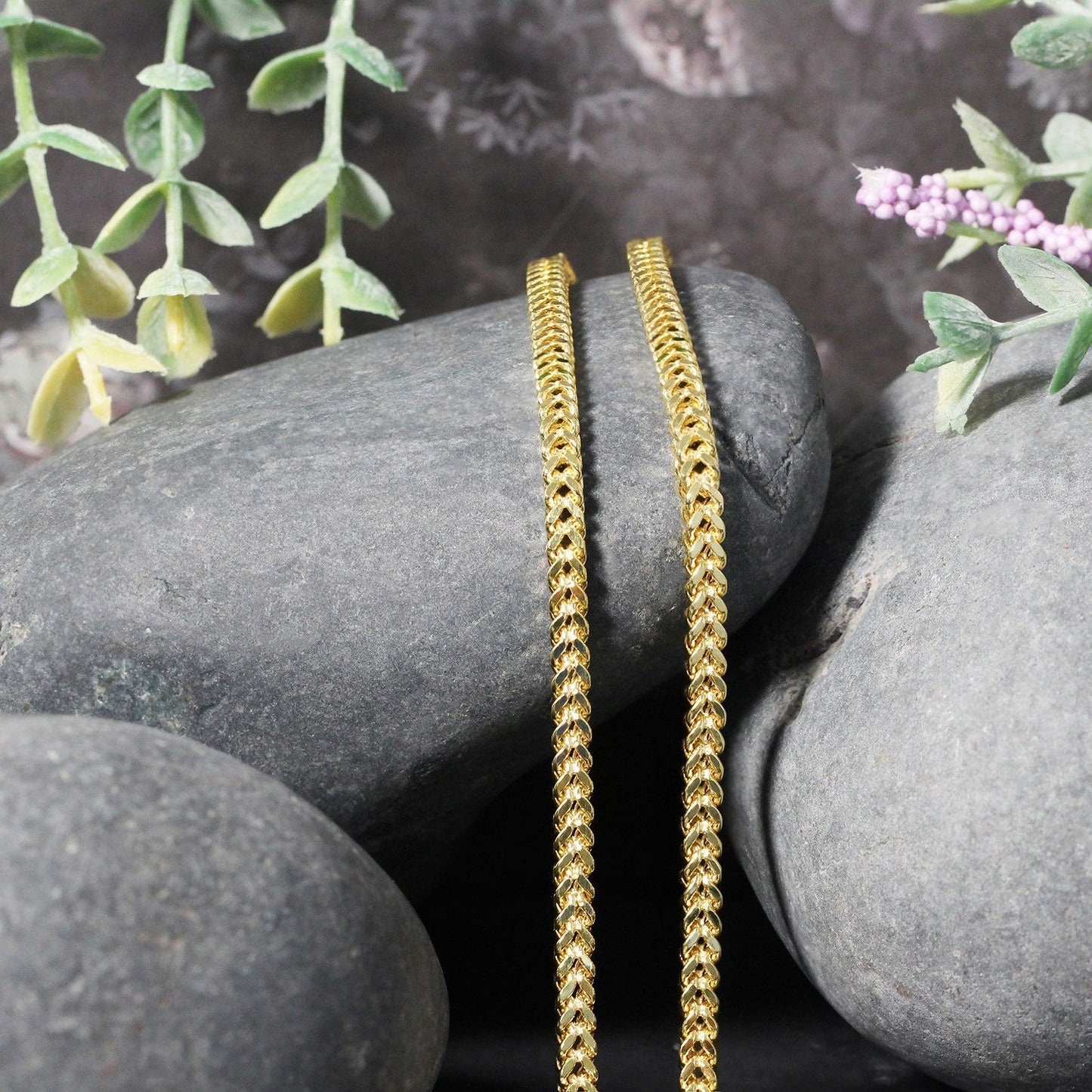 Chaîne en Or Jaune 14k Légère en Blé - 3,20 mm