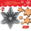 Christmas snowflake biscuit mold stainless steel snowflake three-dimensional biscuit mold biscuit cut into 10 pieces set - Korvel