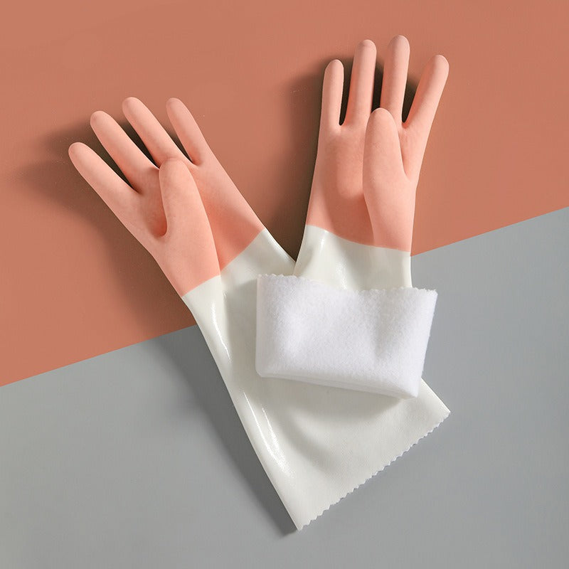 Dishwashing Gloves Durable All-In-One Padded Dishwashing And Clothes Washing Long Thickened Rubber Housework Cleaning Gloves - Korvel