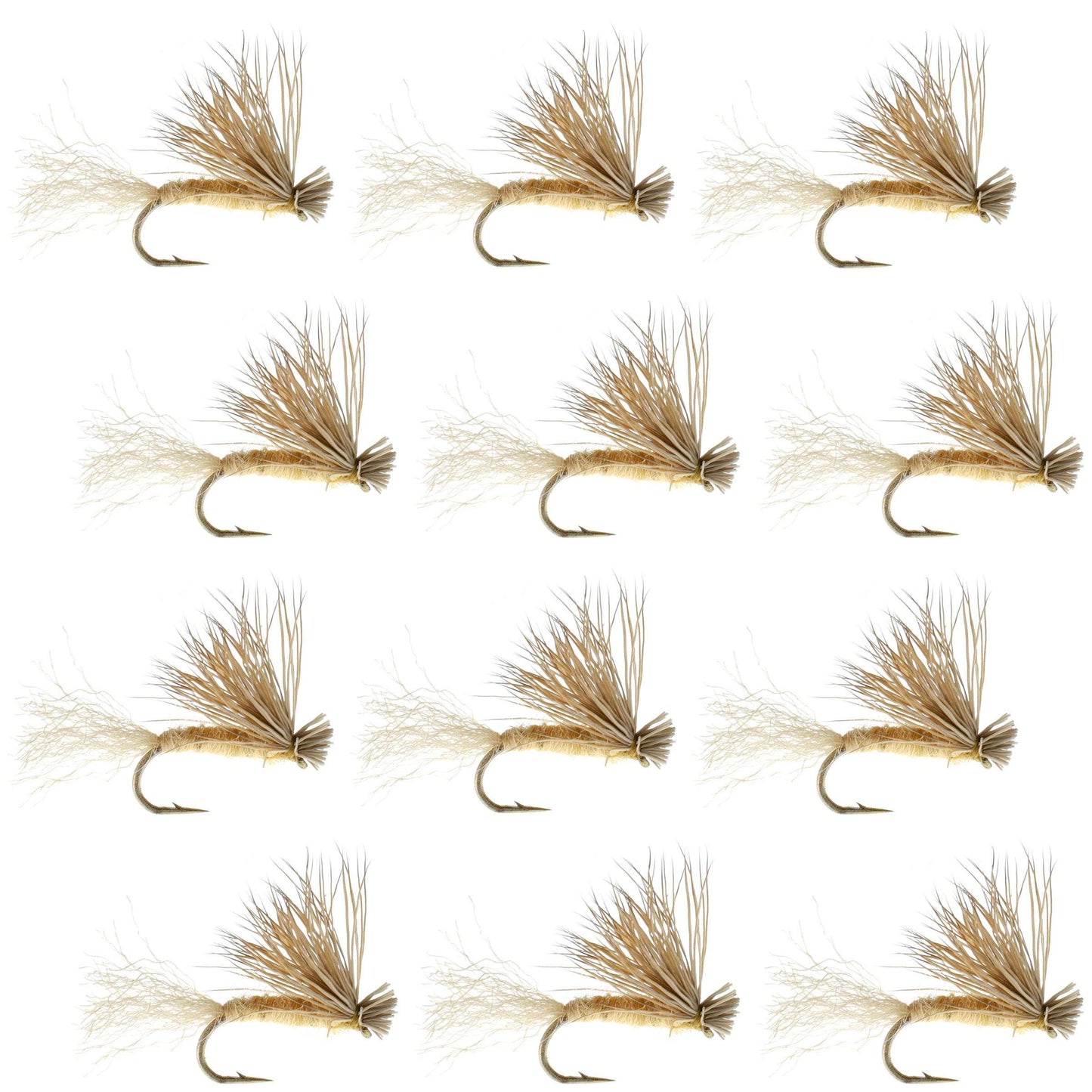Mouches à saumon Tan X Caddis sans ardillon - Taille 16 (paquet de 12)