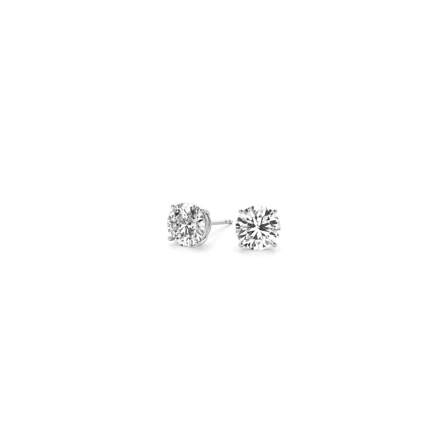 Boucles d'oreilles en diamant lab grown de 1/2 carat en or blanc 14k