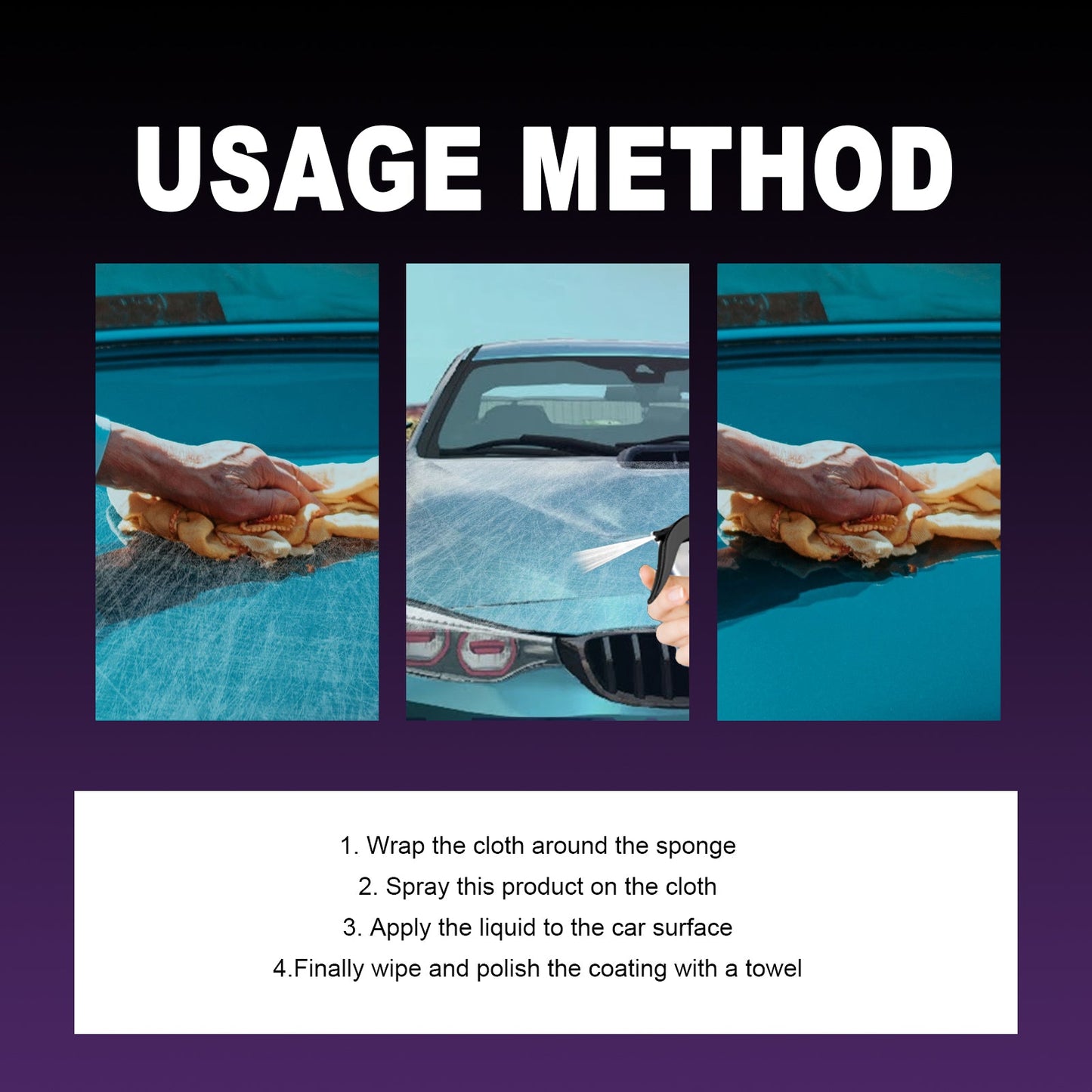 Premium Purple Coating Agent for Automotive Finish Care