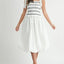 Vestido Midi con Cuerpo Fruncido para Mujeres