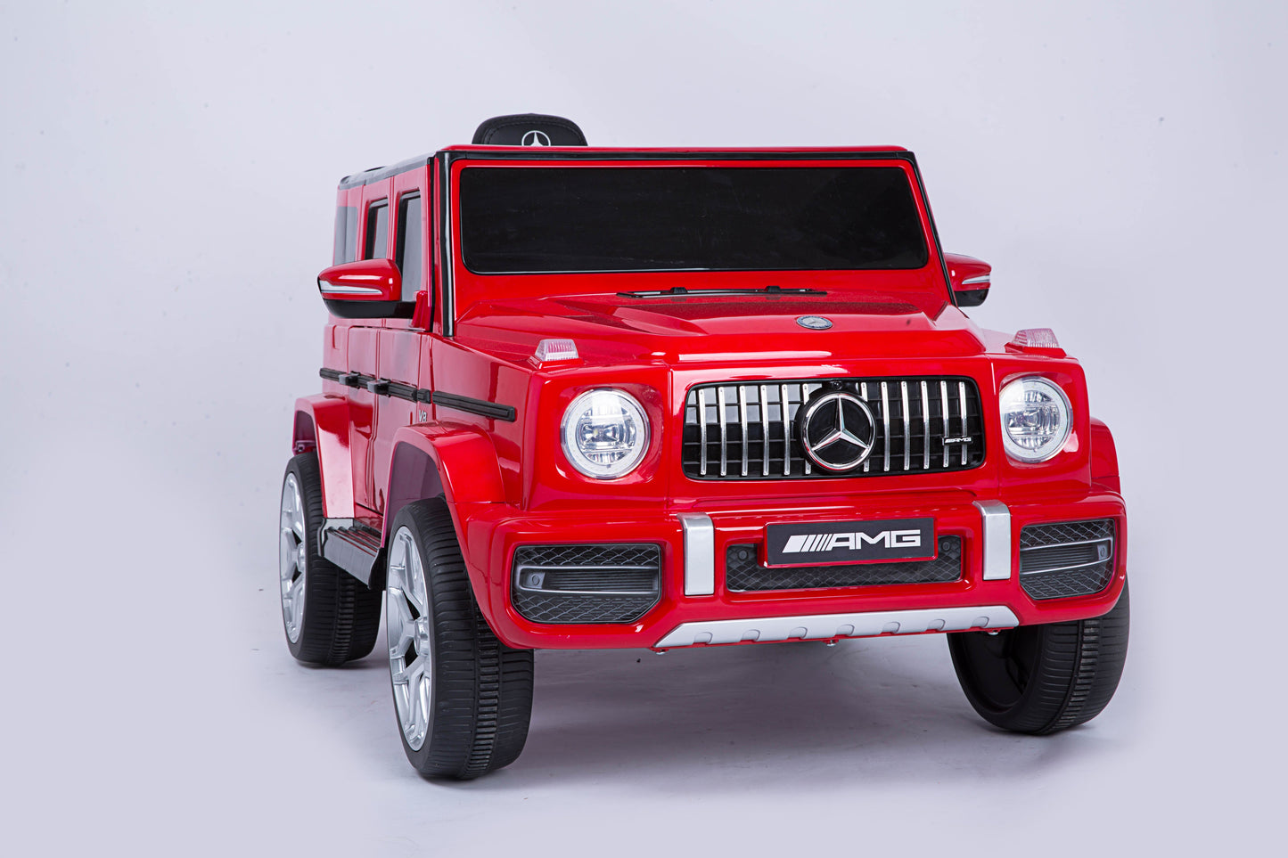 Mercedes Benz G63 Children's Electric Vehicle with Remote Control, 12V Spring Suspension, Safety Lock, and License - Korvel