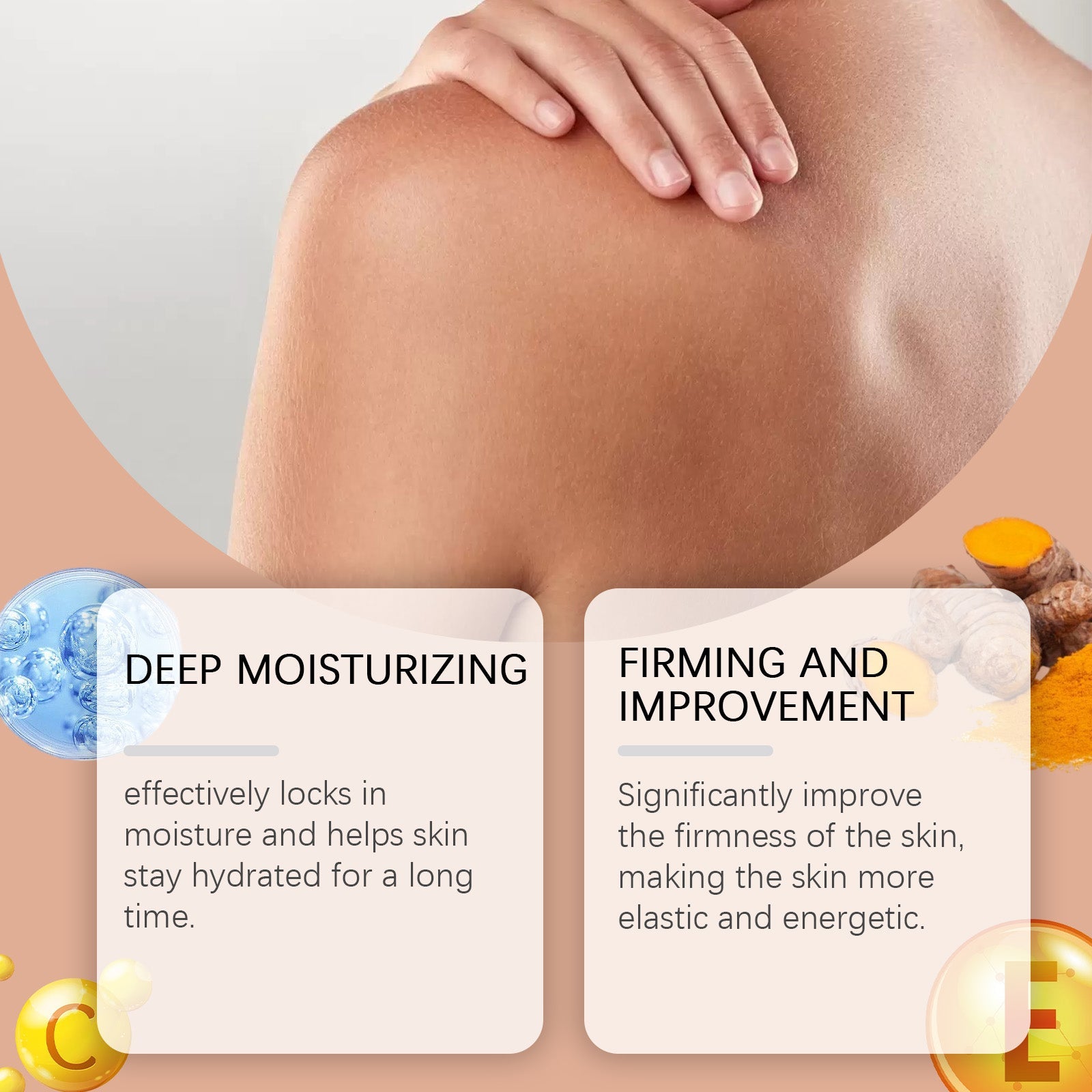 Turmeric Vitamin C Firming And Brightening Cream Hydrates, Moisturizes, Nourishes And Moisturizes Skin And Beautifying Body Cream - Korvel