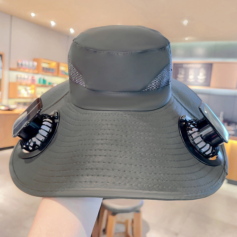 Chapeau Ventilateur Solaire : Chapeau à Large Bord Premium pour Aventures en Plein Air