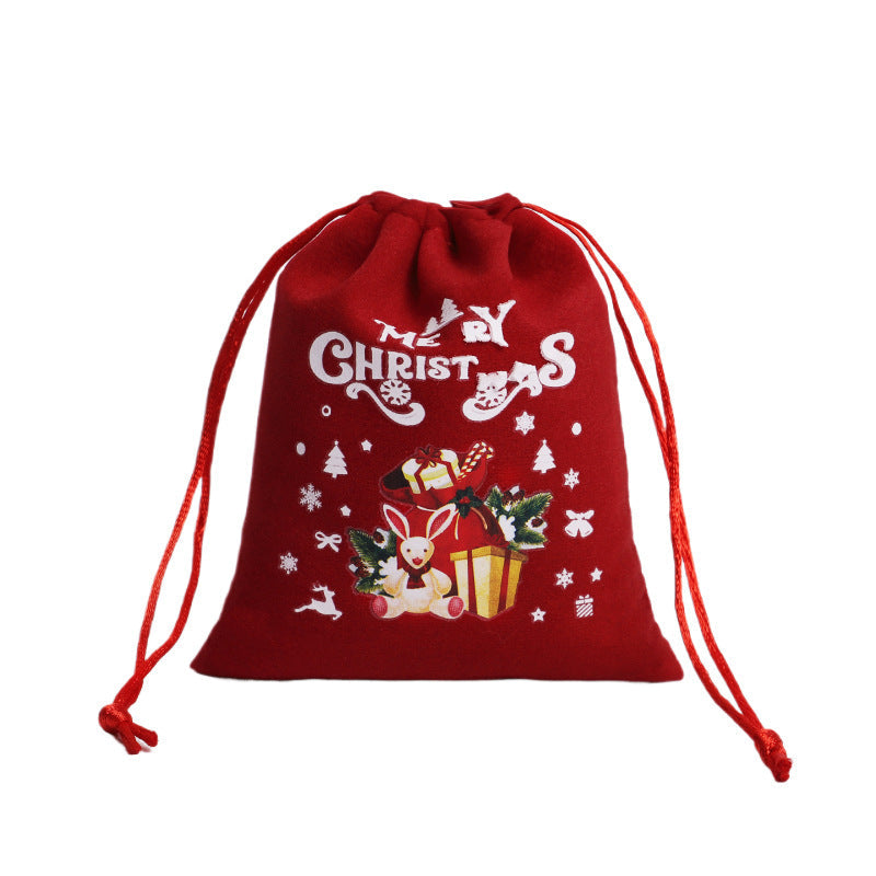Christmas Gift Velvet/linen Drawstring Bags Bracelet Jewelry Candy Packaging Bags - Korvel