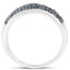 0.42 Carat Genuine Blue Diamond Sterling Silver Engagement Ring