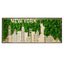 New York Moss City Silhouette Metal Wall Art - Small
