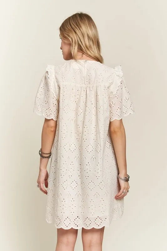 Vestido de Verano con Ojal y Volantes para Mujeres