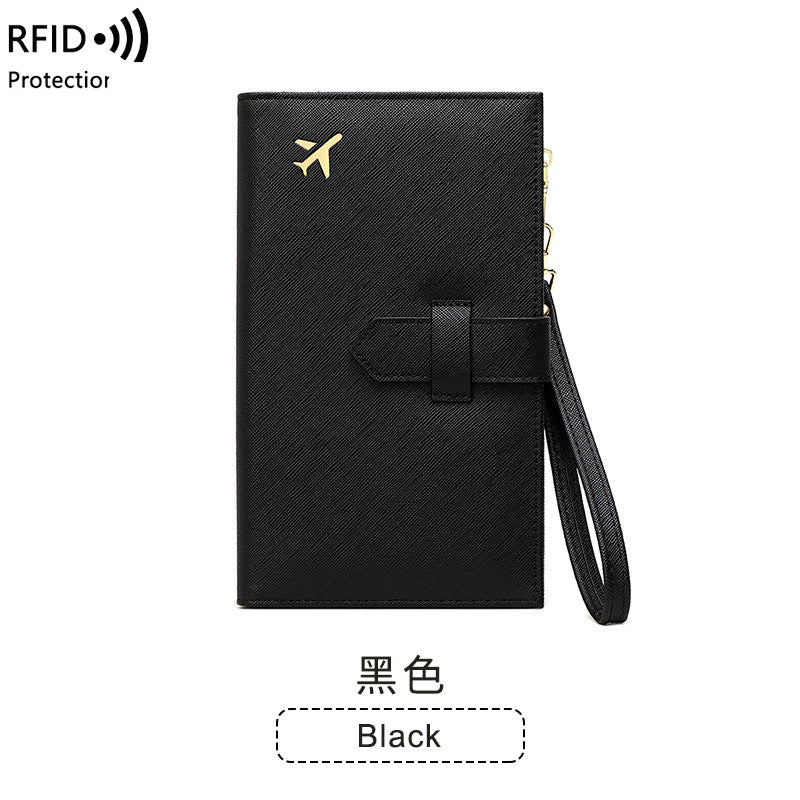 Porte-passeport portefeuille anti-magnétique RFID premium