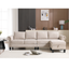 Sofá Seccional Convertible en Forma de L con Almacenamiento - Beige