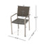 Cape Coral Outdoor Wicker Dining Chairs - 2-Pcs Set, Grey