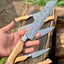 Premium Damascus Steel Kitchen Knife Set – 13" Blade with Olivewood Handle & Leather Sheath - Korvel