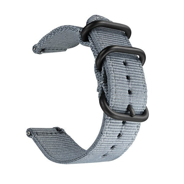 Nylon canvas wrist Strap for Xiaomi huami Amazfit Bip Stratos 2/2S PACE GTR 42/47MM Watch Band for Samsung Gear S3 S2 bracelet - Korvel