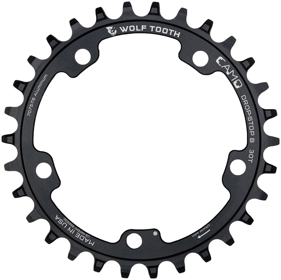Wolf Tooth CAMO Aluminum Chainring - 30t Drop-Stop Design