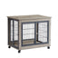 Elegant Grey Furniture Dog Cage Crate with Double Doors