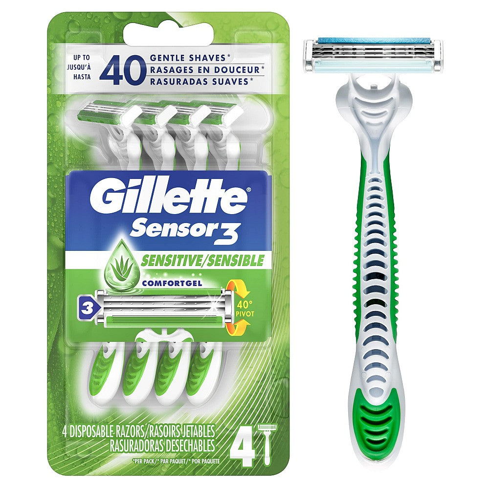 Rasoirs jetables Gillette Sensor3 Sensitive