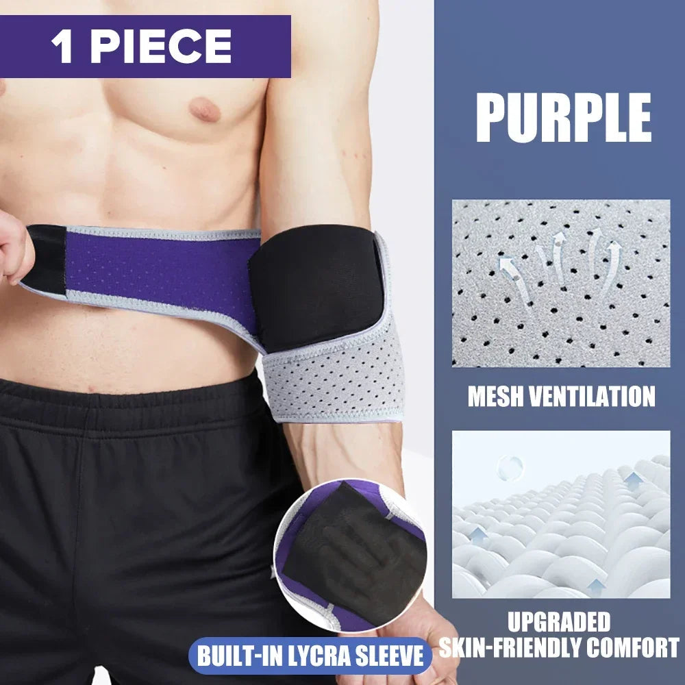 Sports elbow protection men's fitness arm cover arm joint protection warm elbow cover strap protection - Korvel