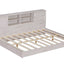 Full Size Daybed Frame with Storage Bookcases - White Oak