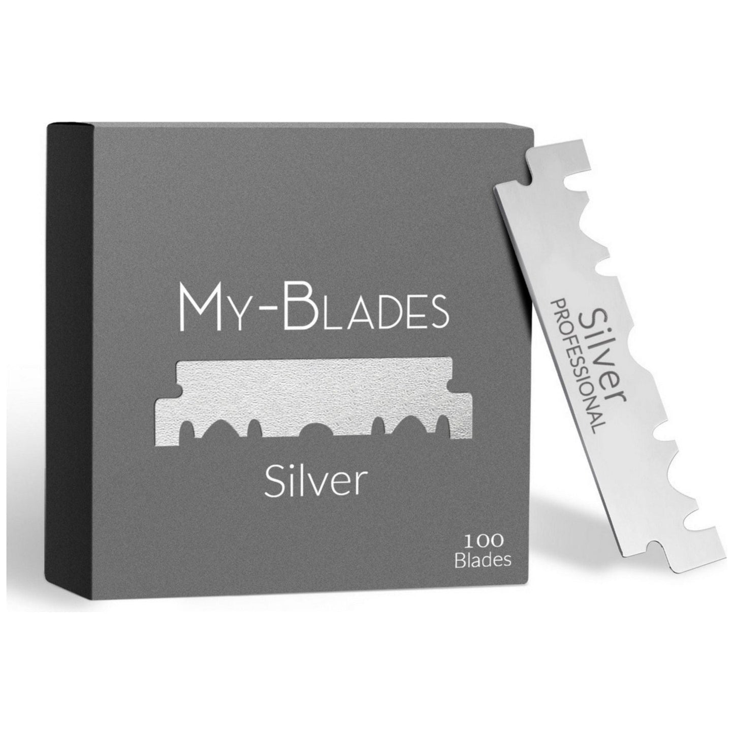 Cuchillas de Afeitar de Biselado Único My-Blades Plata - 100 Unidades