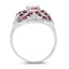 1.82 Carat Genuine Morganite & Rhodolite Sterling Silver Ring