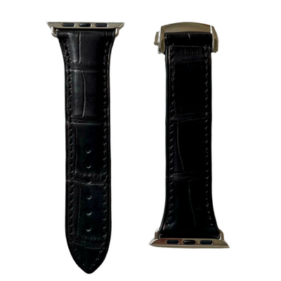 Black Matte Alligator Apple Watch Band