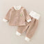 Children's Autumn And Winter Warm Suit Baby Spring And Autumn Plus Fleece Outer Wear Tops Pants Men And Women Baby Two Sets - Korvel