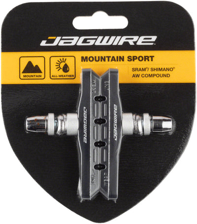 Jagwire Mountain Sport Brake Pads - Threaded Post - Black