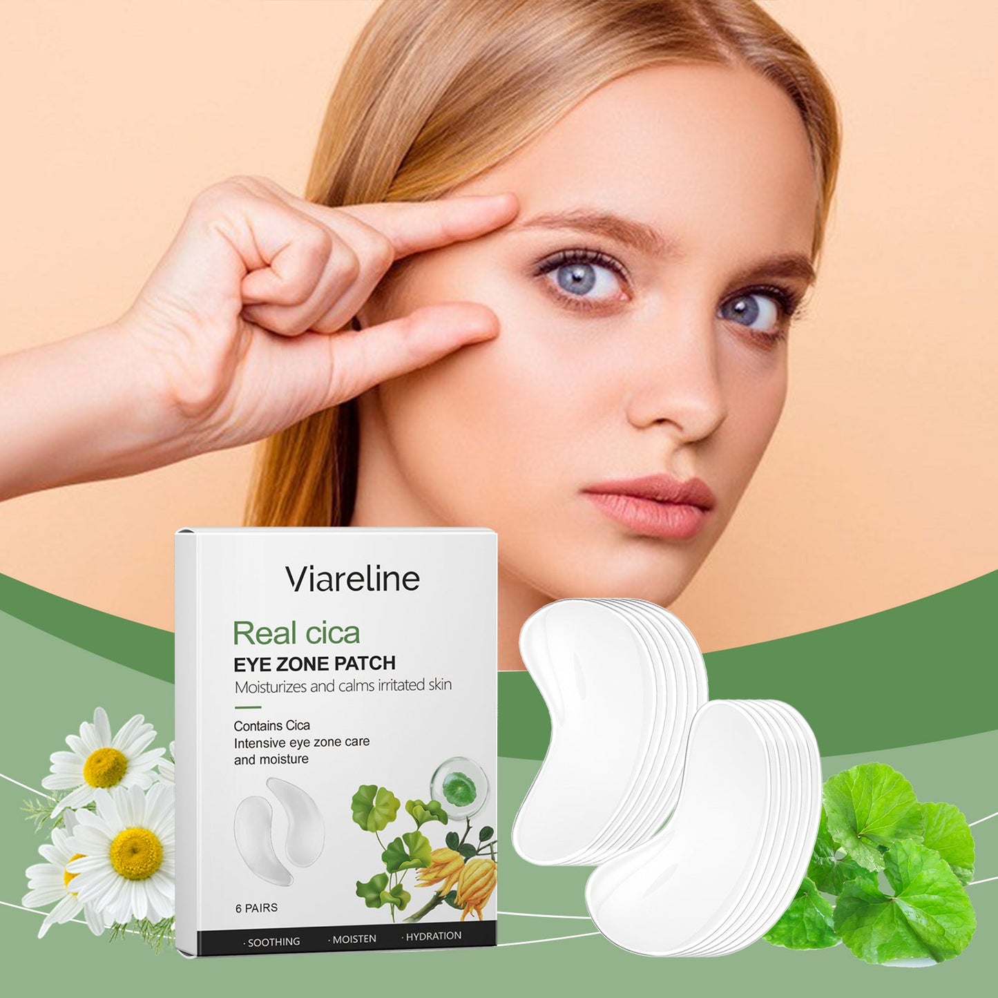 Centella Soothing Eye Mask Moisturizes And Moisturizes The Skin Around The Eyes - Korvel