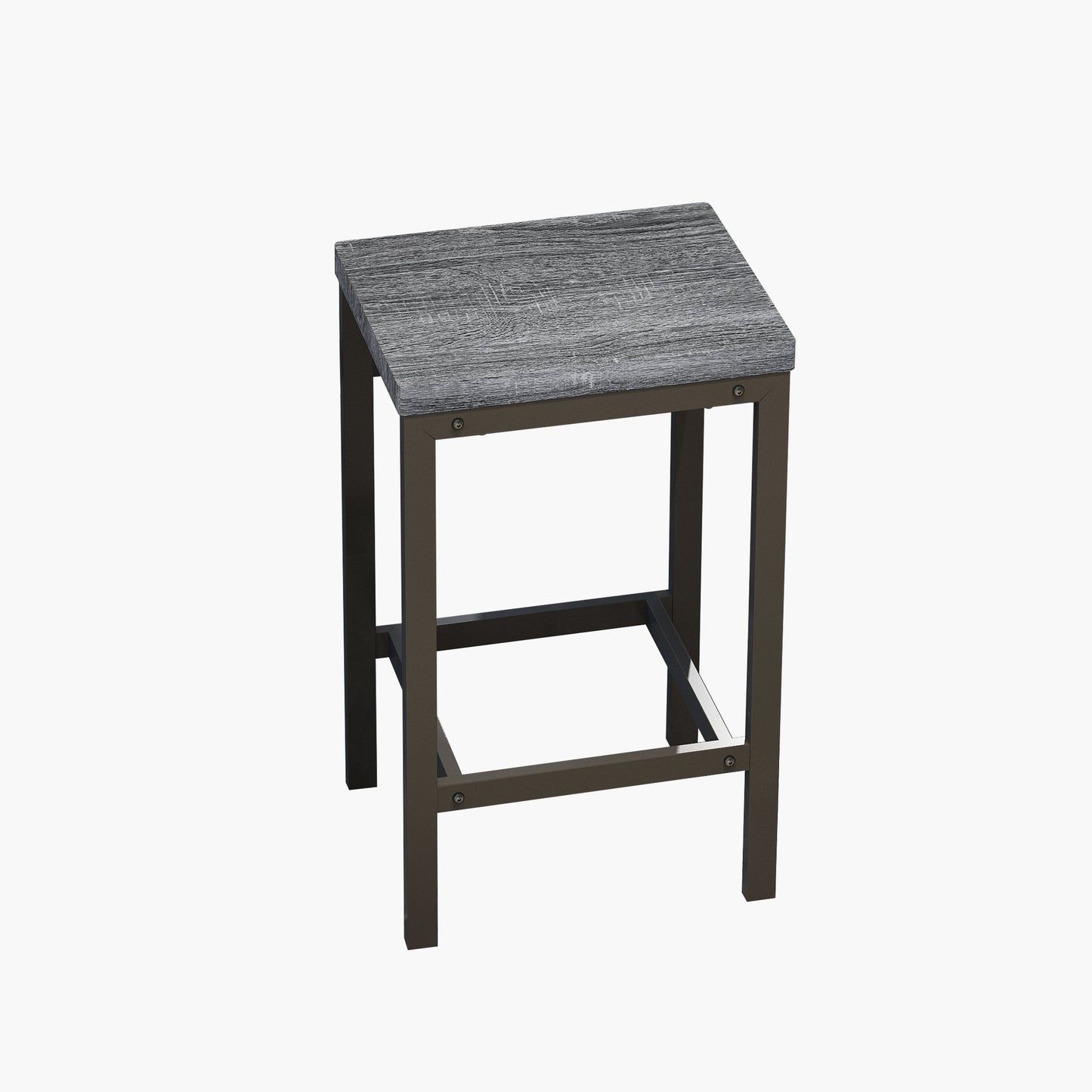 Modern Design Kitchen Dining Table Pub Table Long Dining Table Set with 3 Stools Easy Assembly Gray - Korvel
