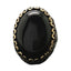 925 Thai Silver Black Zircon Plated Ring with Goose Egg Color Separation - Korvel