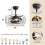 19inch Cage Retro Reiling Fan with Lights - Korvel