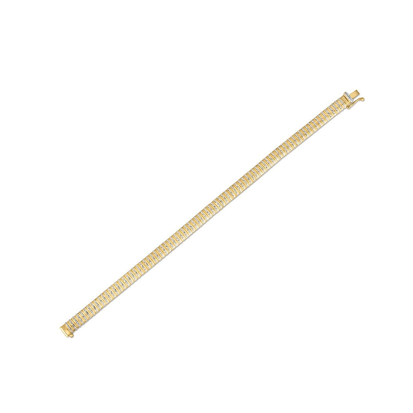 Pulsera Flex de Diamantes de Oro Amarillo de 14k - Diseño Elegante