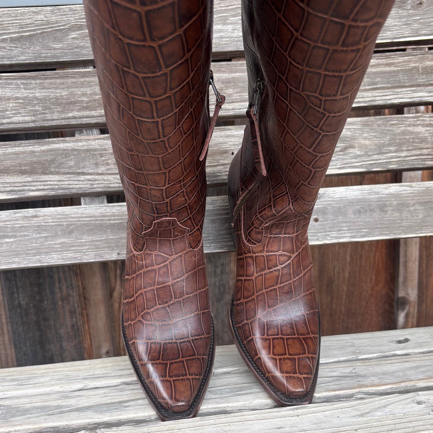 Ariat Women's Espresso Croc Casanova Boots - Korvel