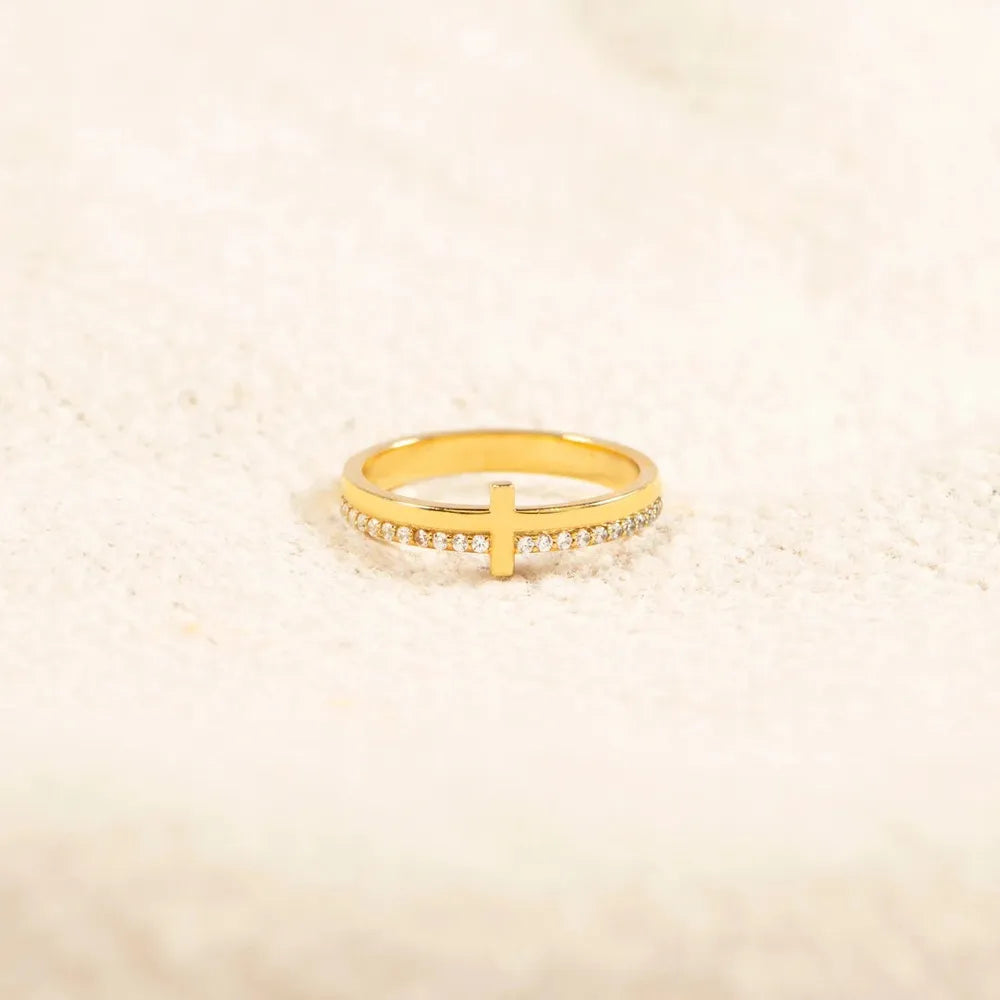 925 Sterling Silver Cross Ring - Korvel