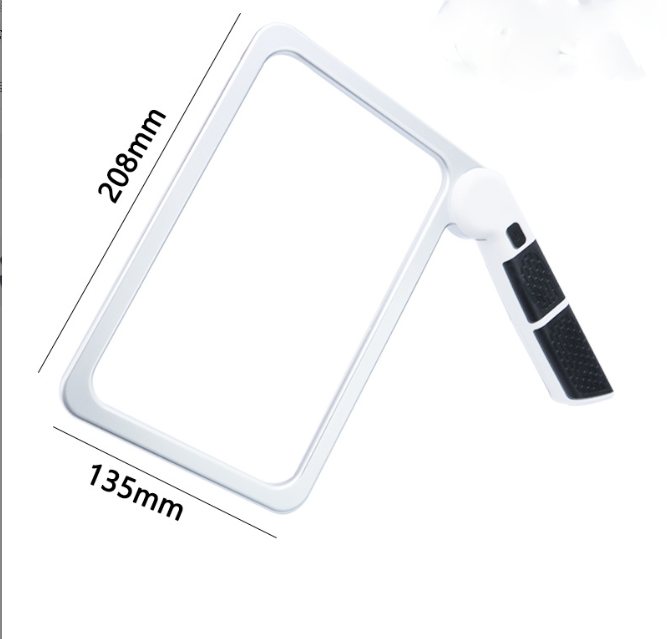 Full-Page 5X Magnifying Glass for Reading, Folding Lighted Magnifier with 48 LED Lights, Rectangular Handhold Magnifier - Korvel