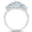 Anillo de Compromiso de Plata Esterlina con Topacio Azul Genuino de 3.24 Quilates