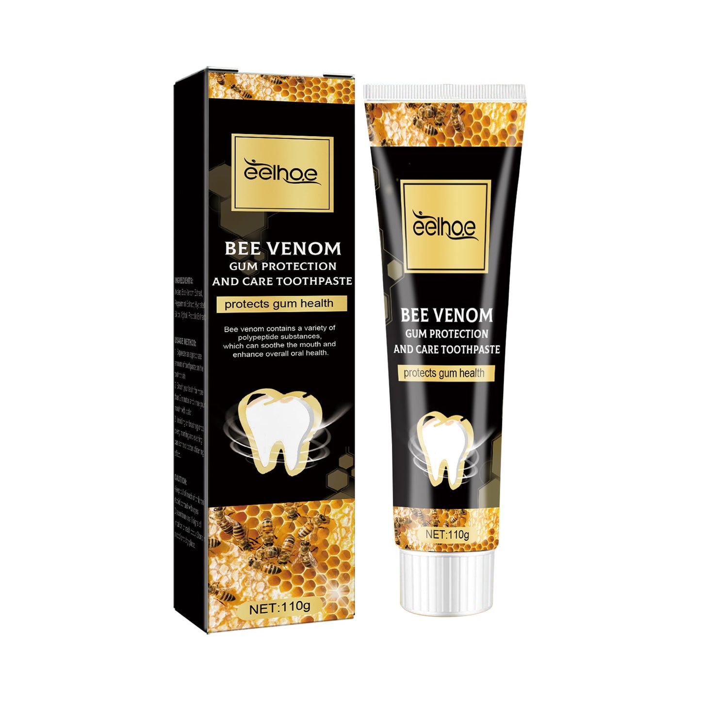 Bee Venom Gingival Toothpaste, Cleaning Stains Breath Fresh Whitening Toothpaste - Korvel