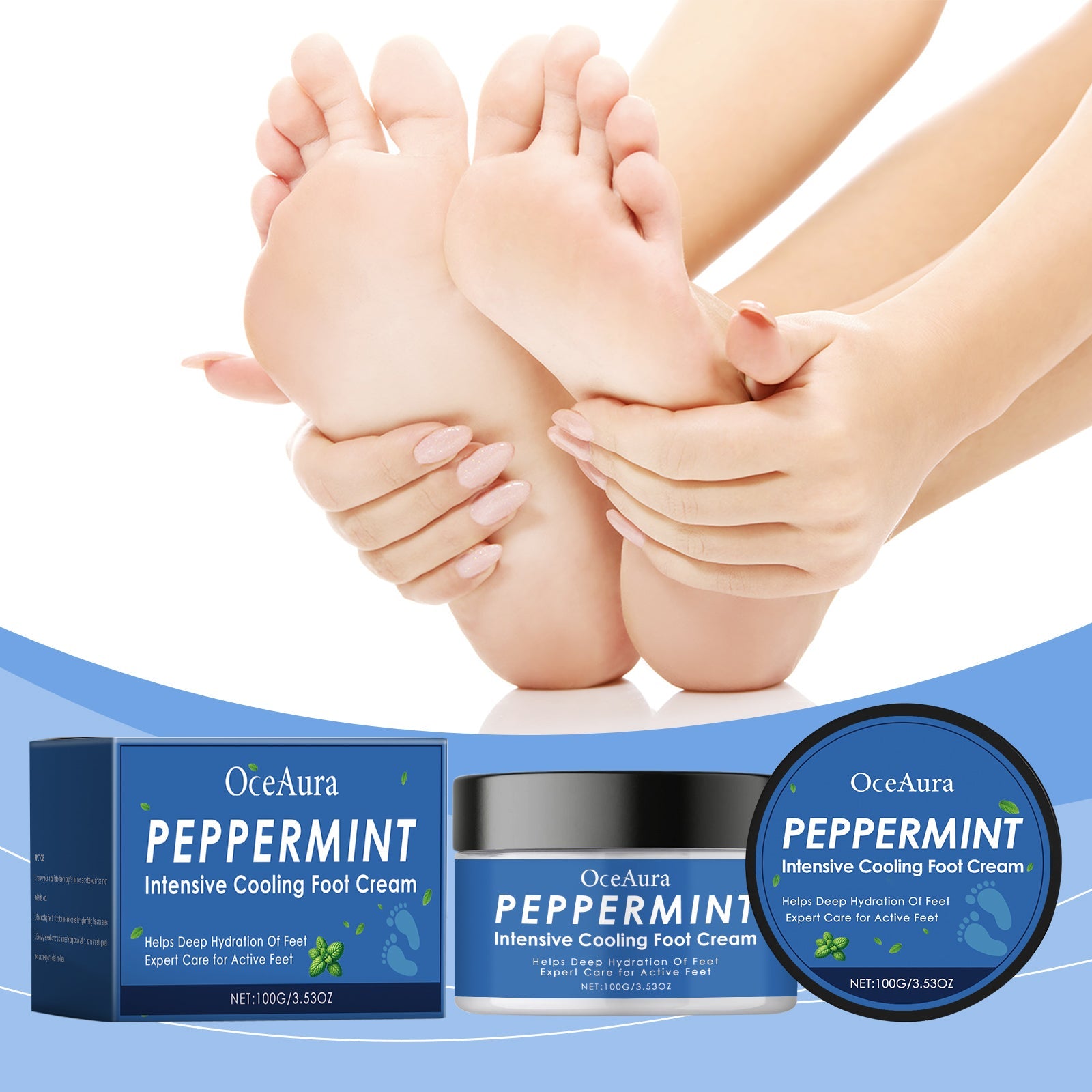 Mint Refreshing Foot Cream Hydrates And Restores Dry And Rough Skin With A Refreshing And Soothing Foot Cream - Korvel