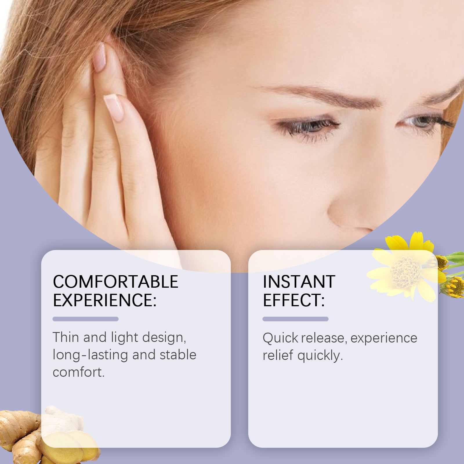 Ear Care Patch Soothing Ear Comfort Gentle Repair External Ear Acupoint Body Care Patch - Korvel