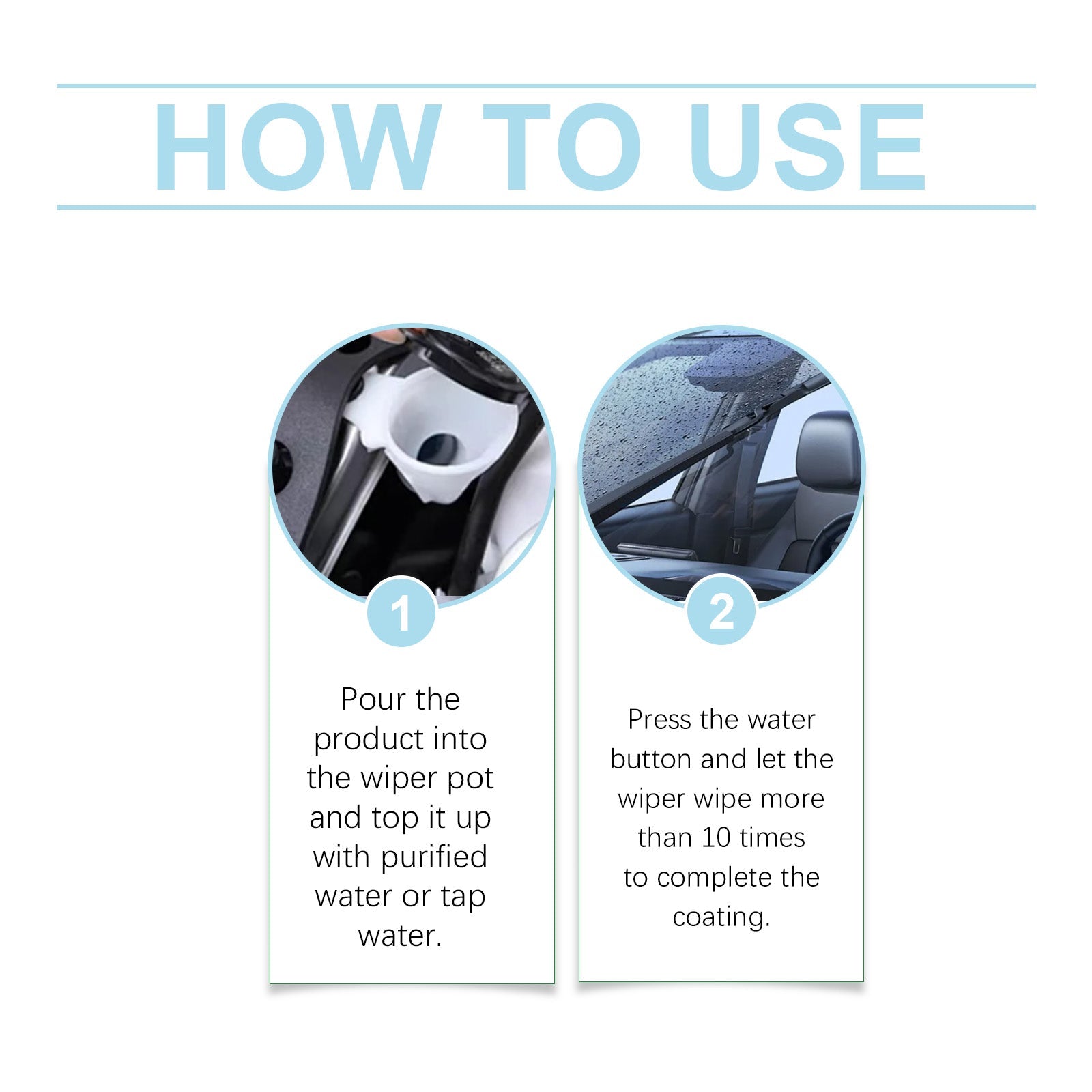 Car Coated Crystal Glass Water, Car Decontamination Wiper Clean Water Four Seasons Universal Rain Glass Water - Korvel