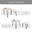 Ensemble de 2 tables basses rondes empilables de 27,56'' - Blanc