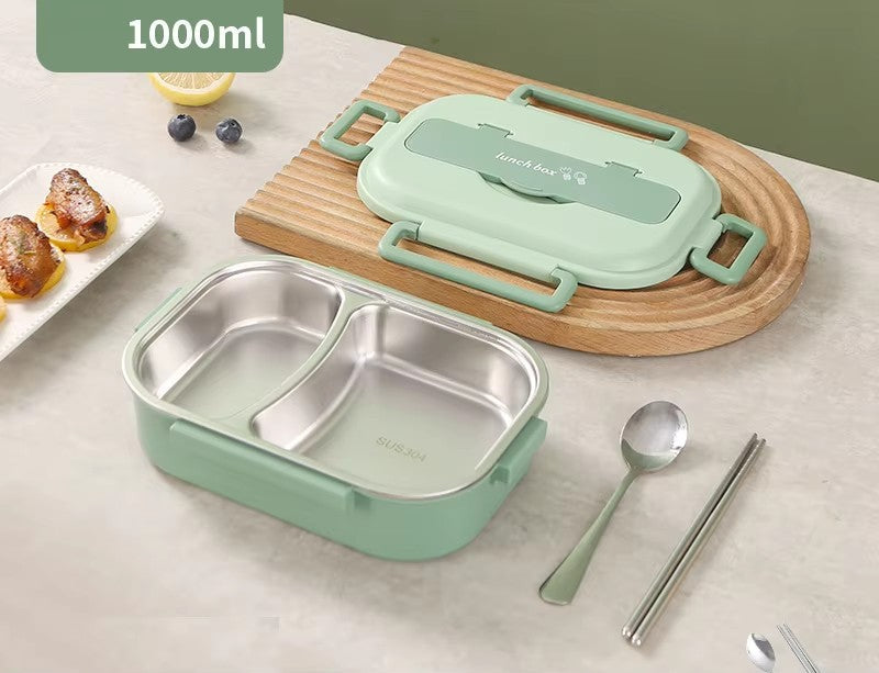 Food grade microwaveable stainless steel compartment insulation lunch box - Korvel