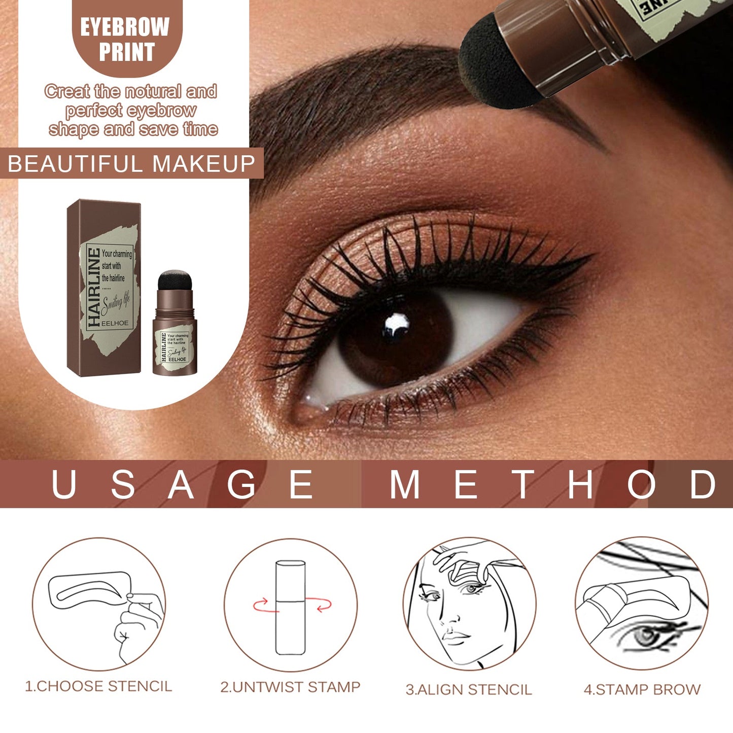 Hairline Brow Print - Quick and Natural Eyebrow Makeup