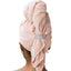 Large women's dry hair towel, ultra-fine fiber wrapped with elastic band, anti frizzy wet hair, quick drying headscarf, hair tow - Korvel