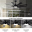 Modern Farmhouse 62-Inch Black Ceiling Fan with Smart Control